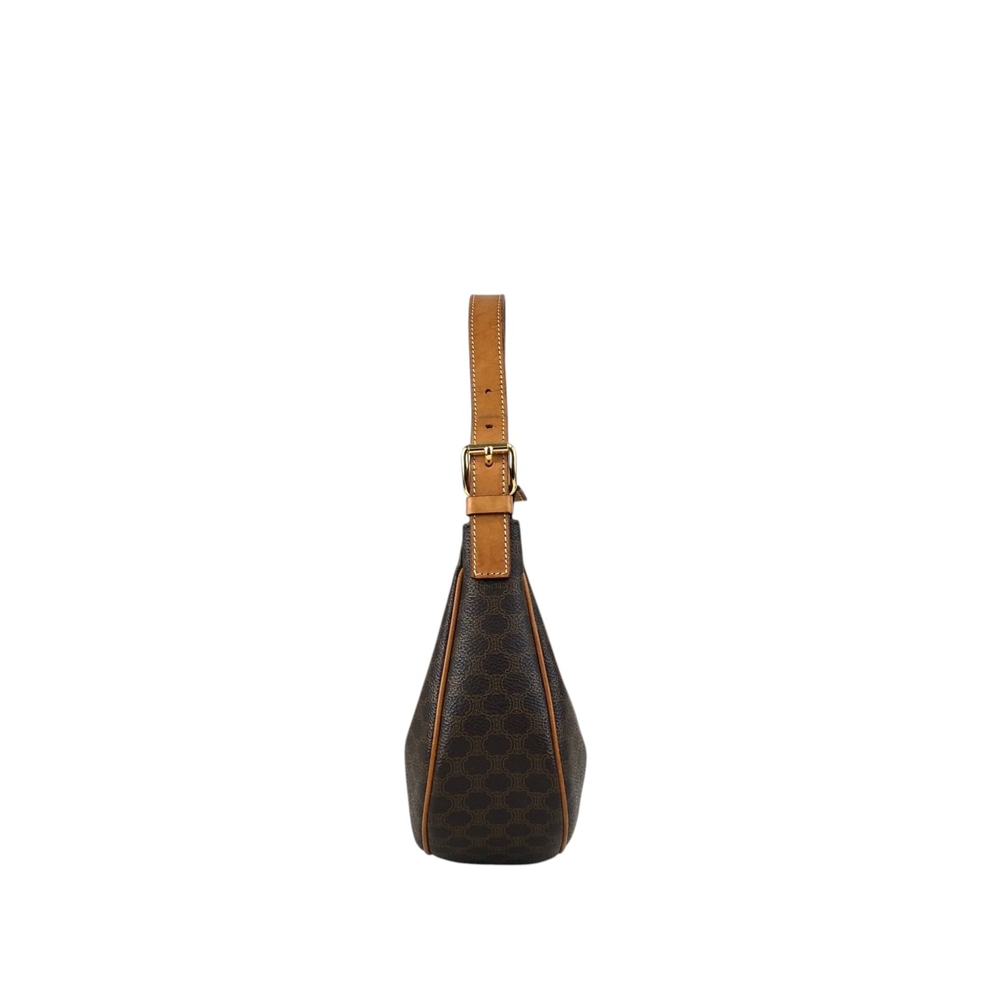 CELINE Macadam Shoulder bag Hobobag Brown Vintage w5cp57