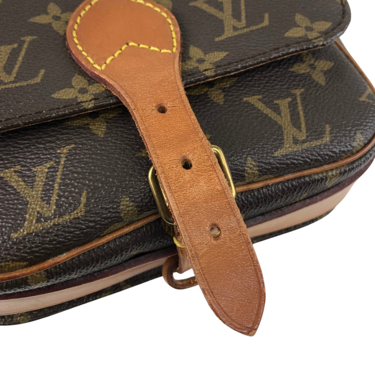 LOUIS VUITTON Monogram Shoulder bag Brown M51254 Vintage g6r5tz