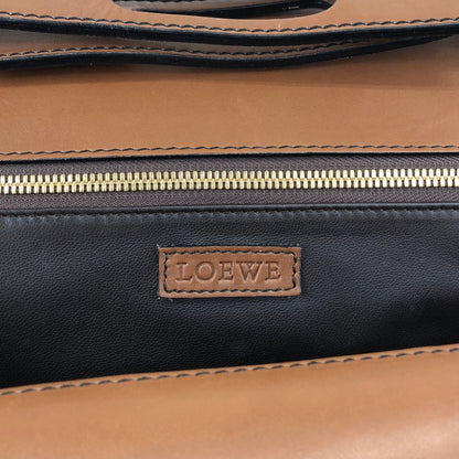 LOEWE Turn Lock Handbag Brown Vintage u4bec7
