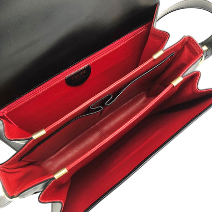 CELINE Horse Carriage Crossbody Shoulder bag Black Vintage zkdk65