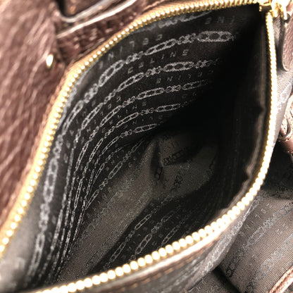 CELINE Blason Handbag Brown Vintage 3gv622