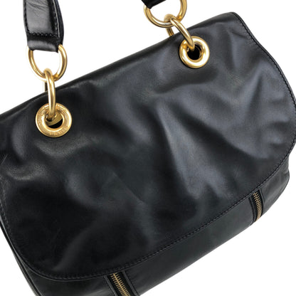CELINE Two-way Handbag Shoulder bag Black Vintage uezhmr