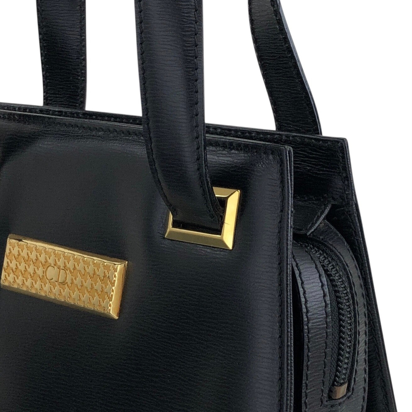 Christian Dior Logo Small Handbag Black Vintage f27cnx