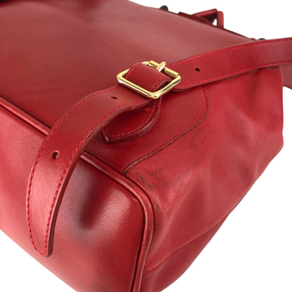 GUCCI Bamboo Double Pocket Backpack Red Vintage 3pzj72