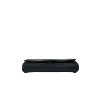 CELINE Triomphe Blason Chain Shoulder bag Black Vintage yfpji2