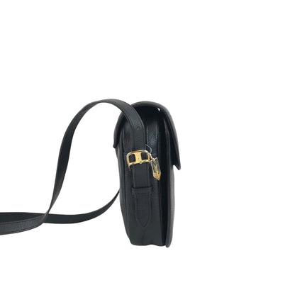 Yves Saint Laurent YSL Logo Shoulder bag Black Vintage 2c23th