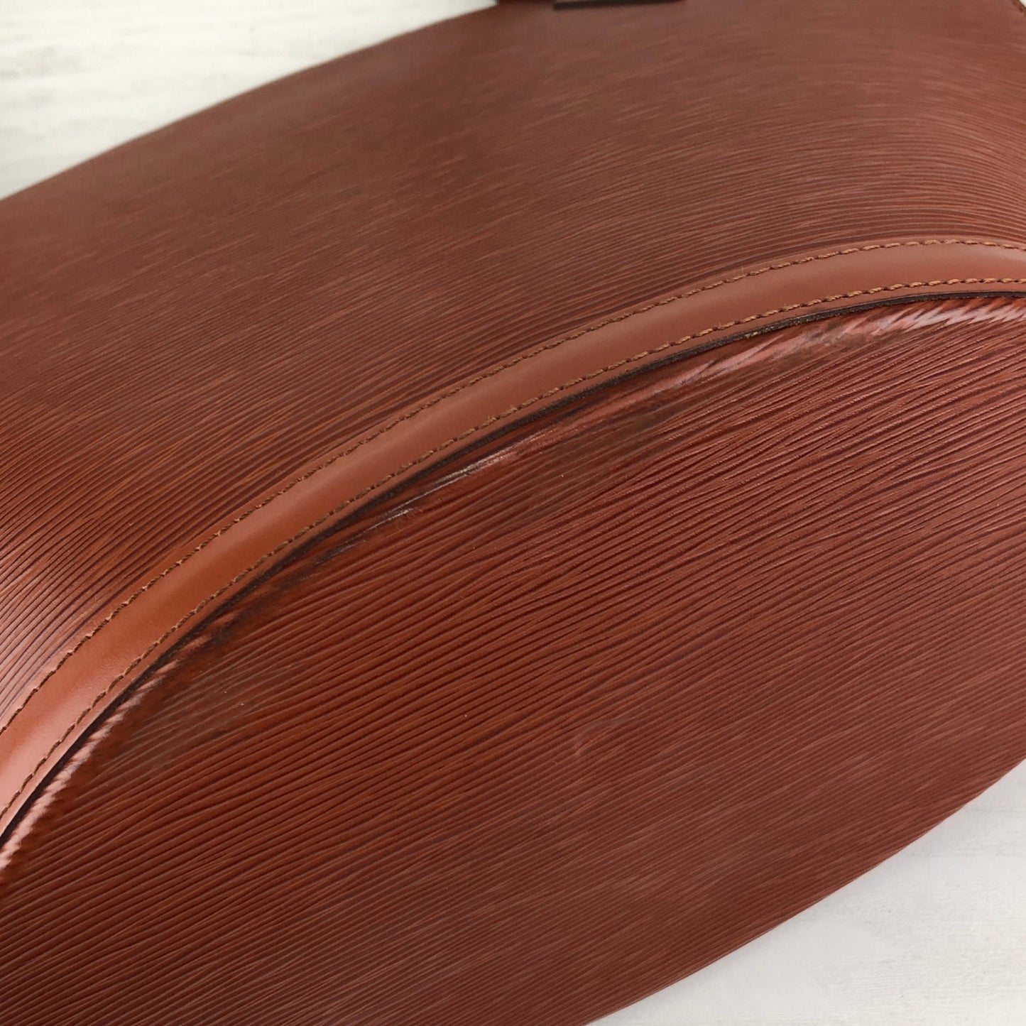 LOUIS VUITTON Epi Handbag Brown Vintage u5h6dx