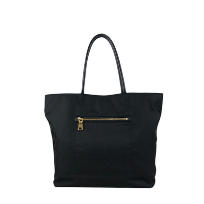 PRADA Tessuto Triangle Logo Handbag Totebag Black Vintage zahf6a