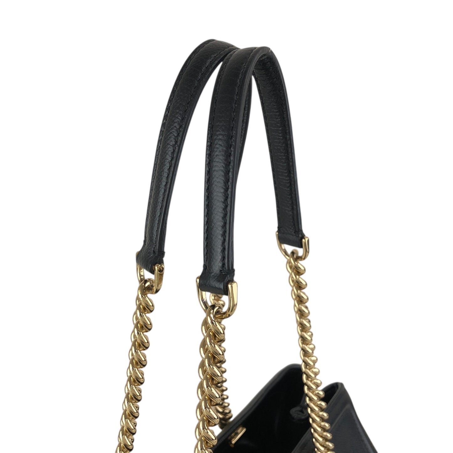 Salvatore Ferragamo Vala Chain Shoulder bag Handbag Black Vintage 3bmif6