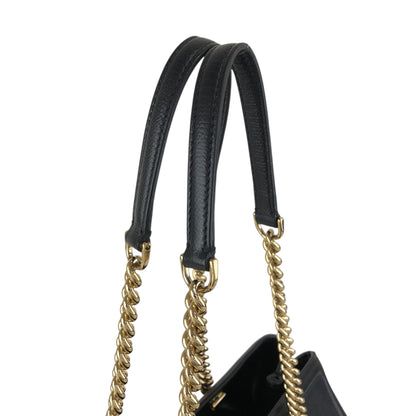 Salvatore Ferragamo Vala Chain Shoulder bag Handbag Black Vintage 3bmif6