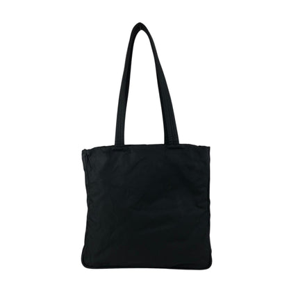 PRADA Tessuto Triangle Logo Handbag Totebag Black Vintage jsx3zw