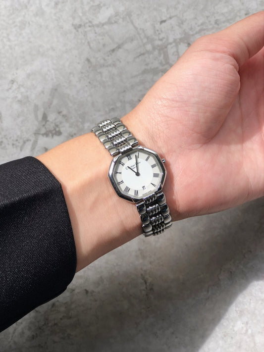 Christian Dior Octagon Watch Silver Vintage ygwbm8