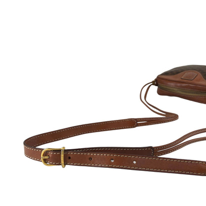 CELINE Macadam Blason Shoulder bag Brown Vintage y5kjmd