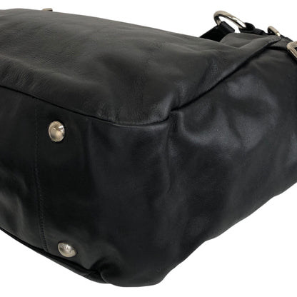 PRADA Logo Handbag Black Vintage 33emnt