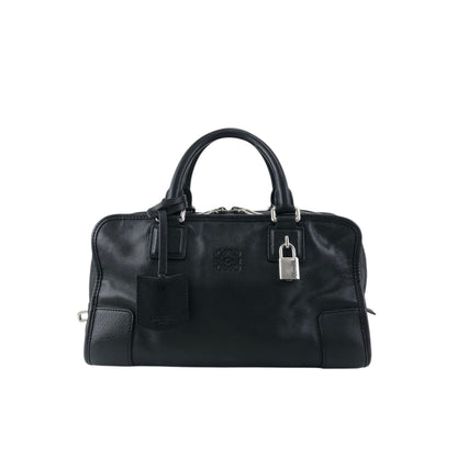 LOEWE Amazona28 Anagram Small Boston bag Handbag Black Vintage pi6ivk