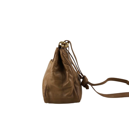 LOEWE Anagram Shoulder bag Brown Vintage hjuexd