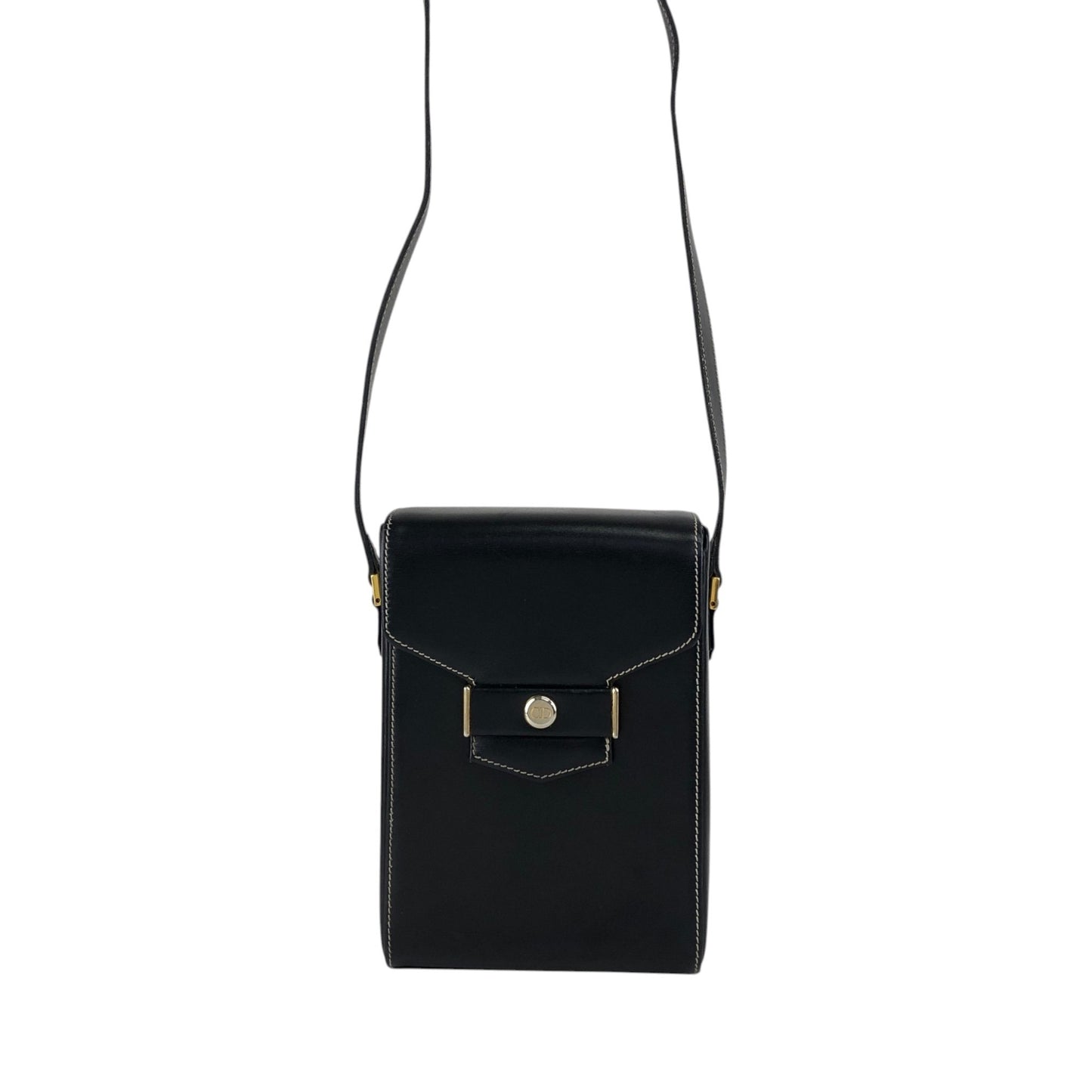 Christian Dior CD Logo Small Shoulder bag Black Vintage esfjwx