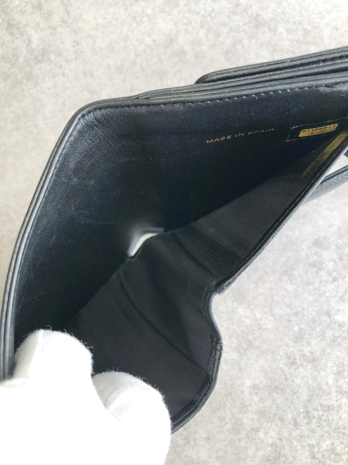 CHANEL Coco Mark 折疊皮夾 黑色復古 a7ppdi