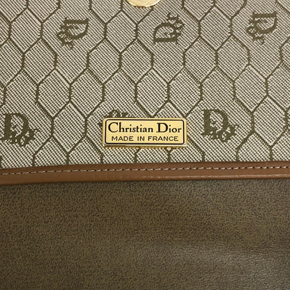 Christian Dior Honeycomb Pattern Logo Shoulder bag Beige Vintage gage6d