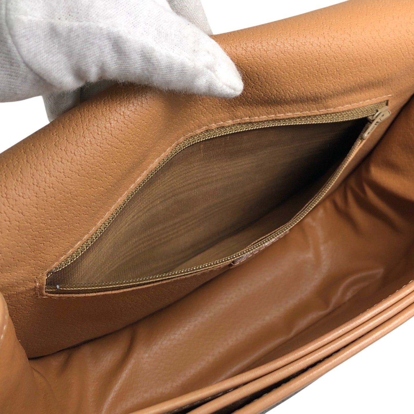 CELINE Macadam Blason Shoulder bag Brown Vintage mgt7zs