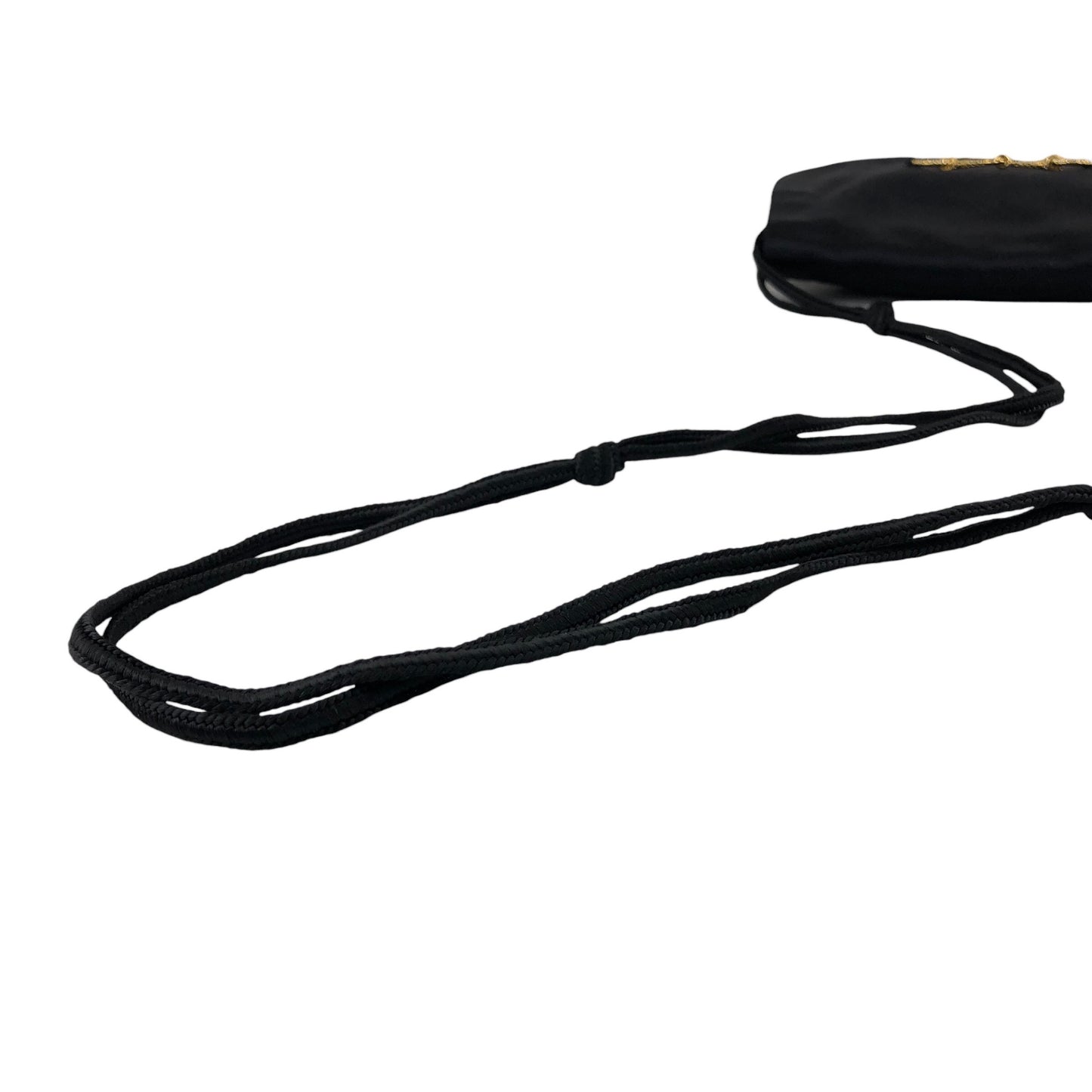 GUCCI Horse Bit Tassel Shoulder bag Black Vintage xvctcj