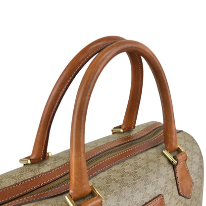 CELINE Macadam Blason Two-way Small Boston bag Shoulder bag Beige Vintage ppn4pg