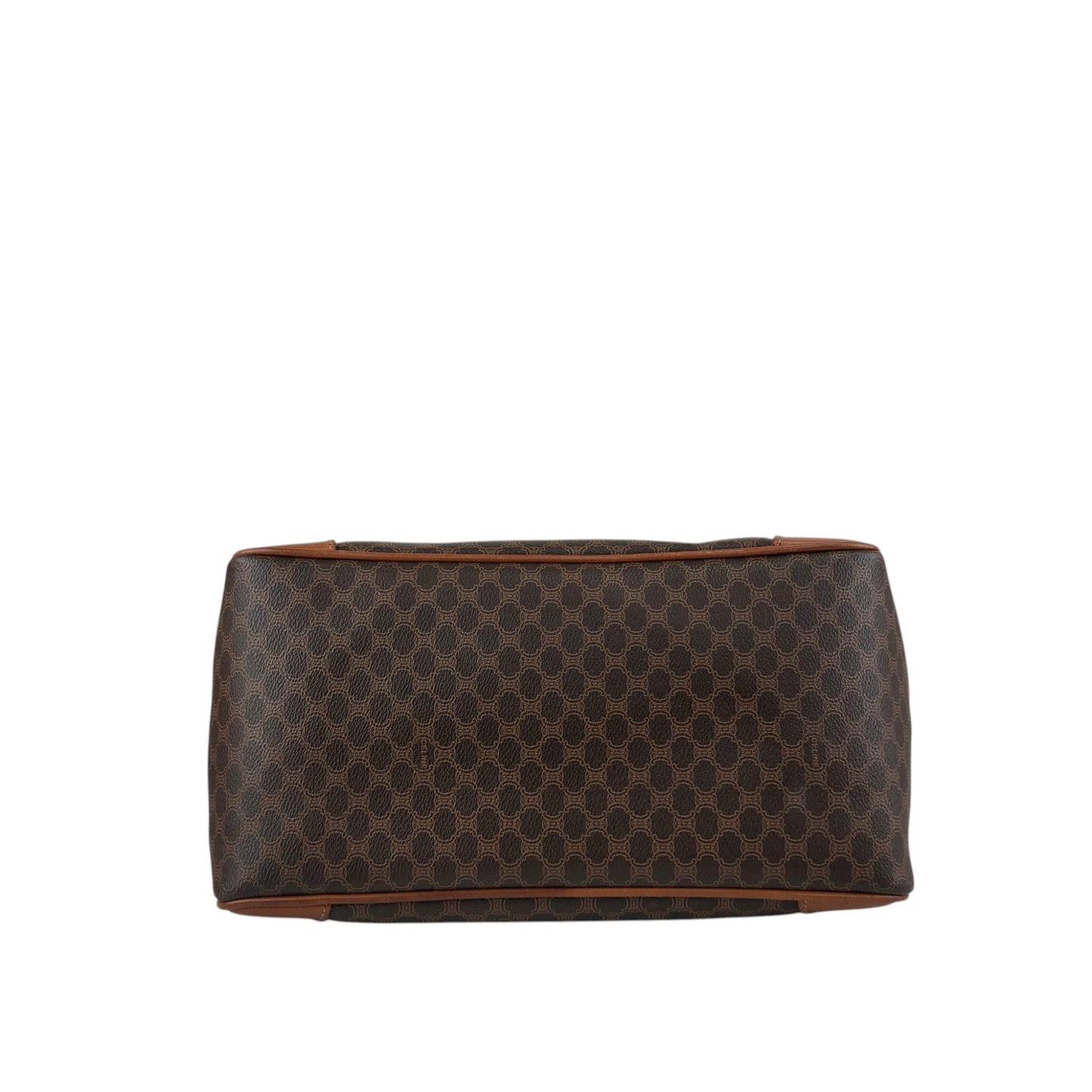 CELINE Macadam Blason Front Buckle Handbag Brown Vintage kaare7