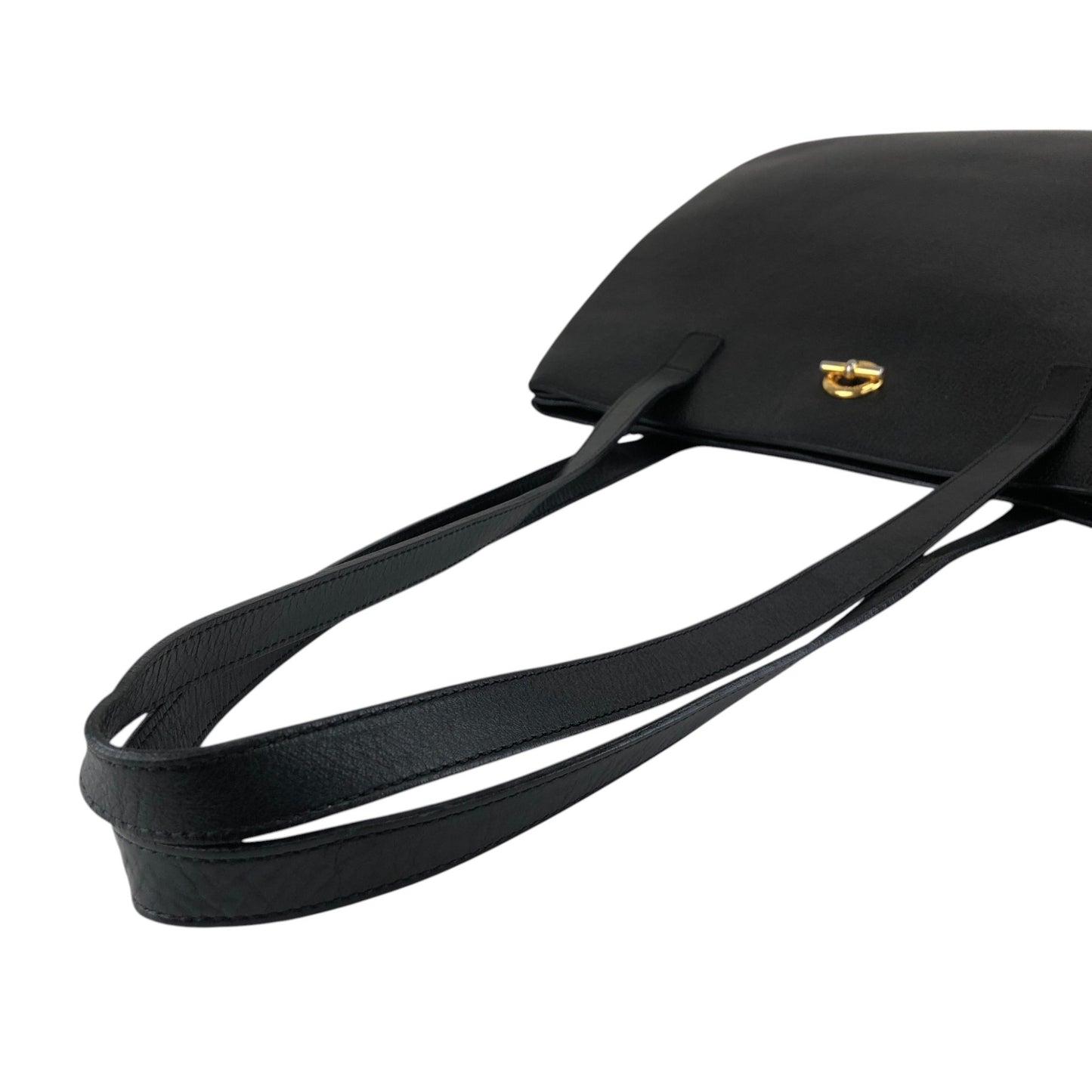 CELINE Toggle Clasp Handbag Totebag Black Vintage vaw4nd