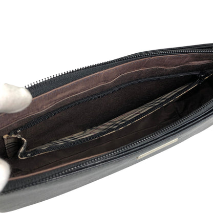 BURBERRY Logo Shoulder bag Black Vintage 6af2tn