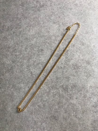 Christian Dior Logo Motif Necklace Gold Vintage f5ev78