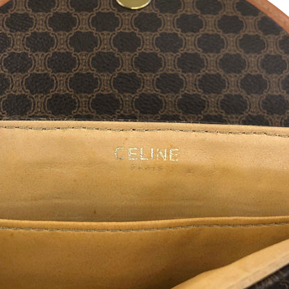 CELINE Macadam Blason Shoulder bag Brown Vintage a4uyd7