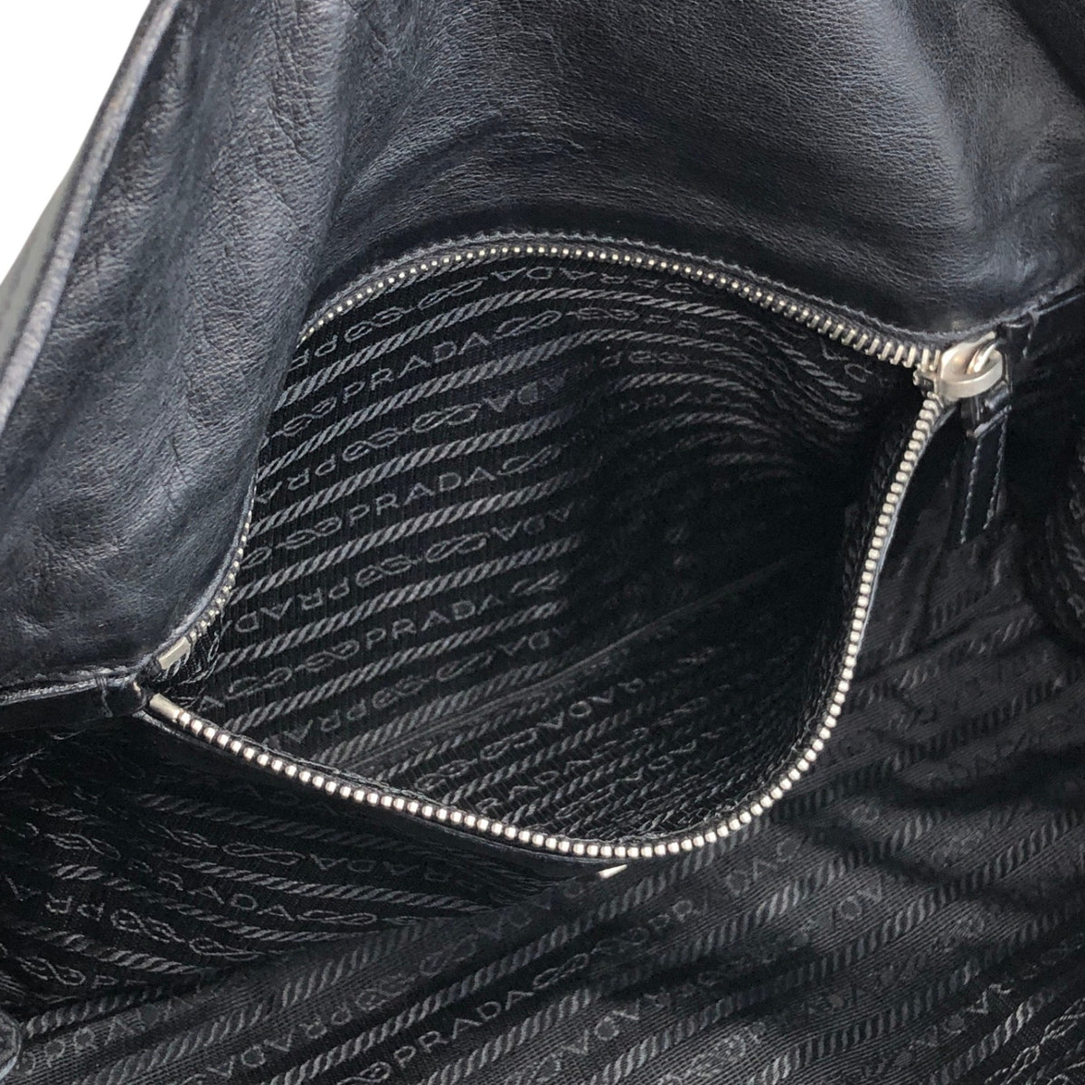 PRADA Push lock Handbag Black Vintage pesttr
