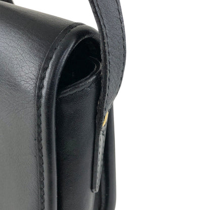 CELINE Gancini Shoulder bag Black Vintage b3ugaa