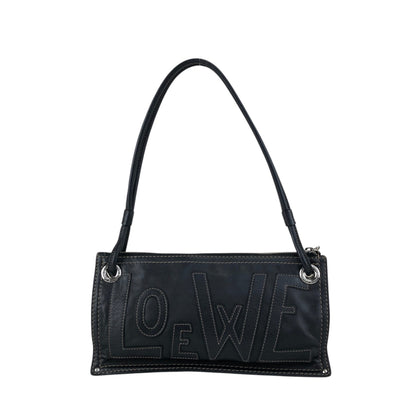 LOEWE Anagram Stitch Shoulder bag Black Vintage ugpzsh