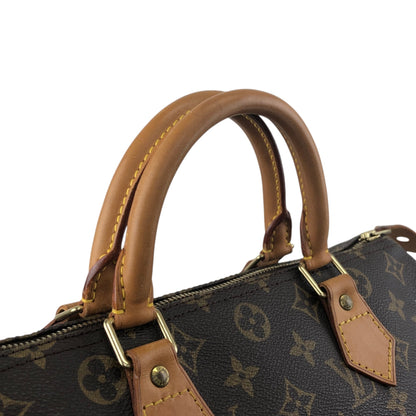 LOUIS VUITTON Monogram Handbag Boston bag Brown Vintage y2vg3b
