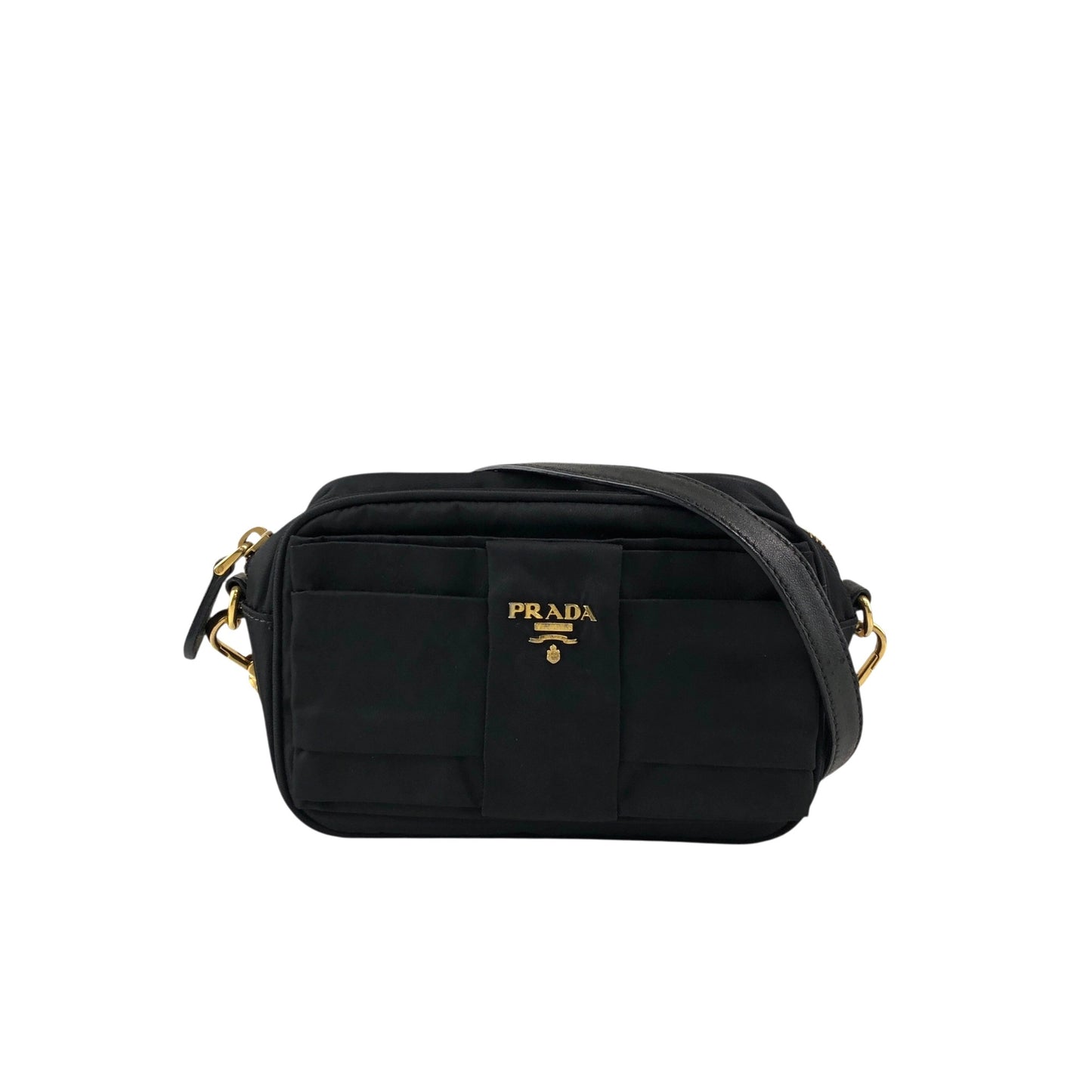 PRADA Logo Small Shoulder bag Black Vintage xg8z8w