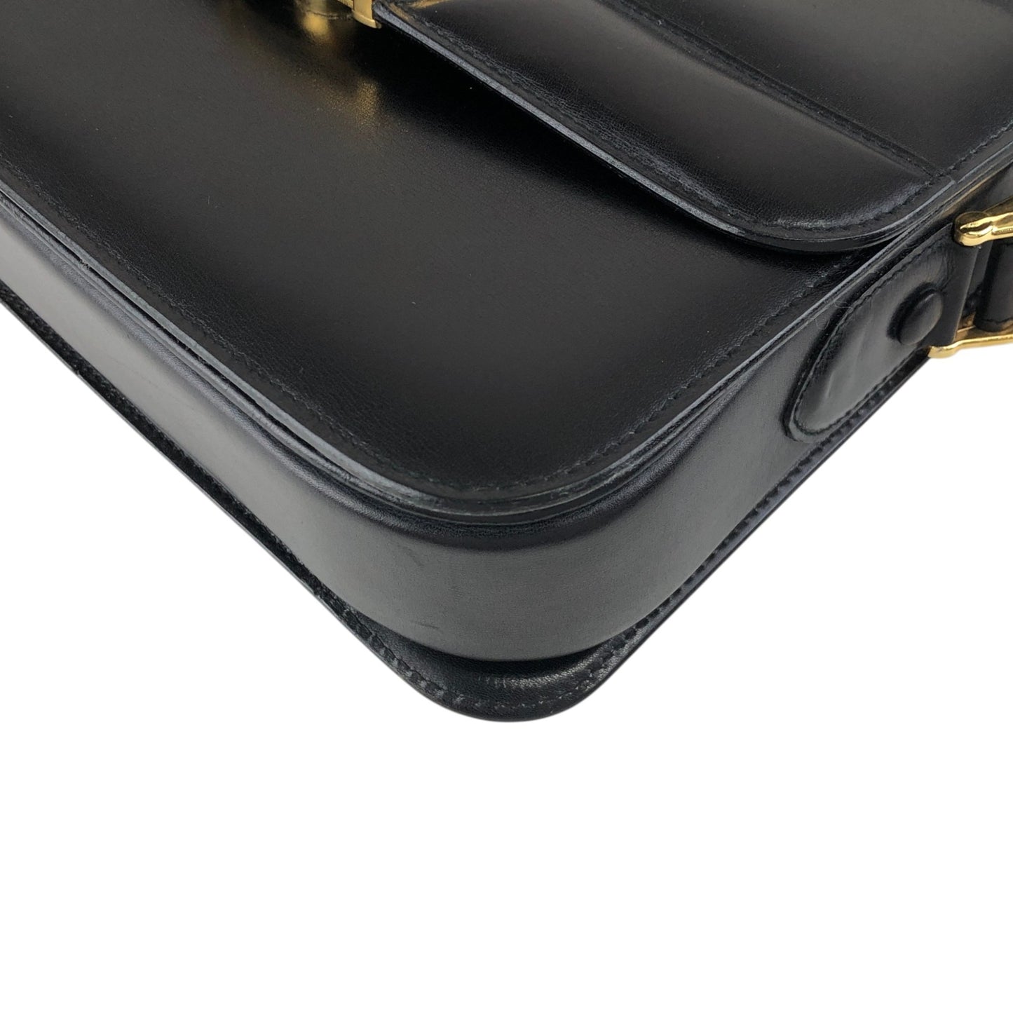 CELINE Blason Shoulder bag Black Vintage iw3njy