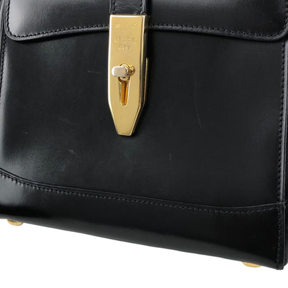 CELINE Turn Lock Small Shoulder bag Black Vintage gn73rb