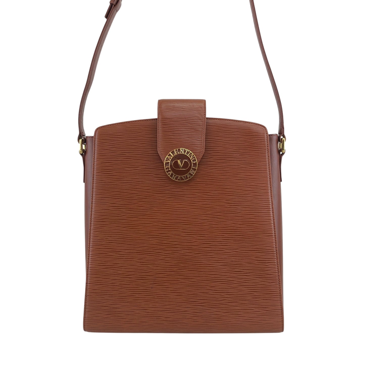 VALENTINO GARAVANI Logo Shoulder bag Brown Vintage 3vzxyh