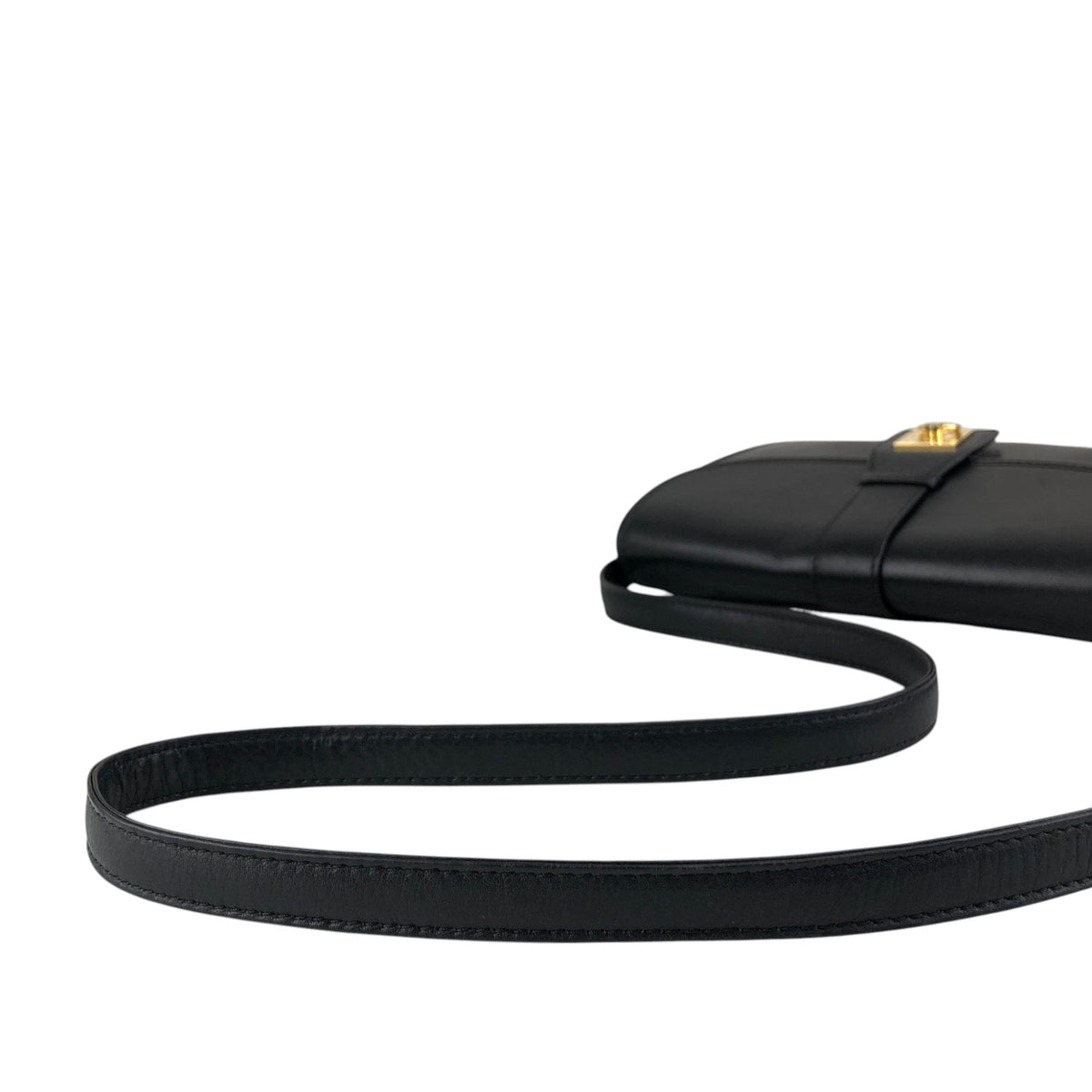 CELINE Gancini Shoulder bag Black Vintage dcwmsj