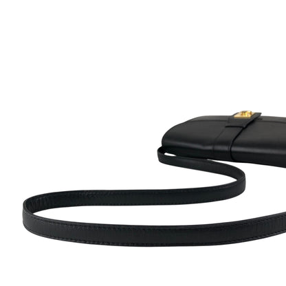 CELINE Gancini Shoulder bag Black Vintage dcwmsj