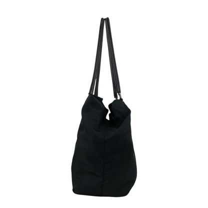 PRADA Tessuto Triangle Logo Totebag Black Vintage 7waabg