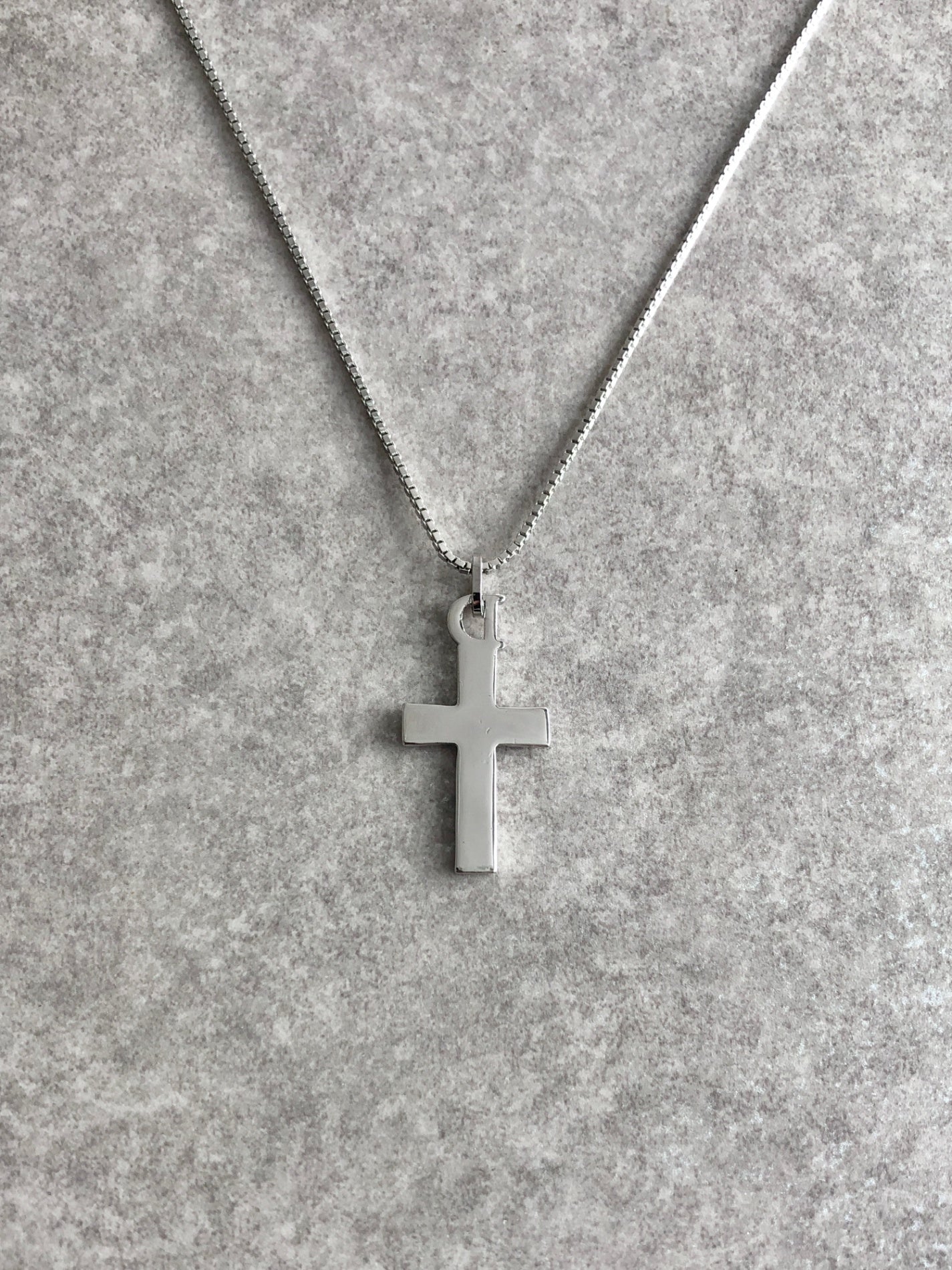 Christian Dior Cross Motif Necklace Silver Vintage pskcsi