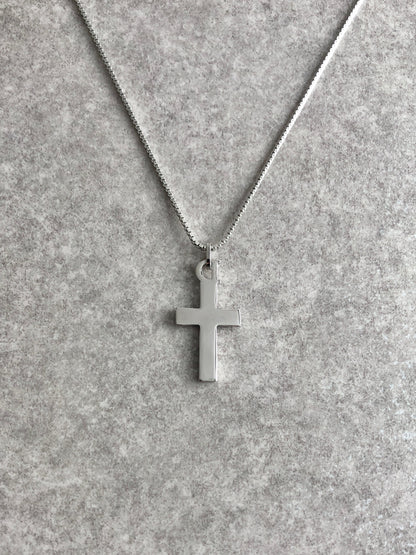 Christian Dior Cross Motif Necklace Silver Vintage pskcsi