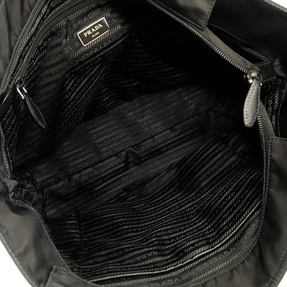 PRADA Triangle Logo Nylon Two-way Shoulder bag Totebag Black Vintage 8ba8nr