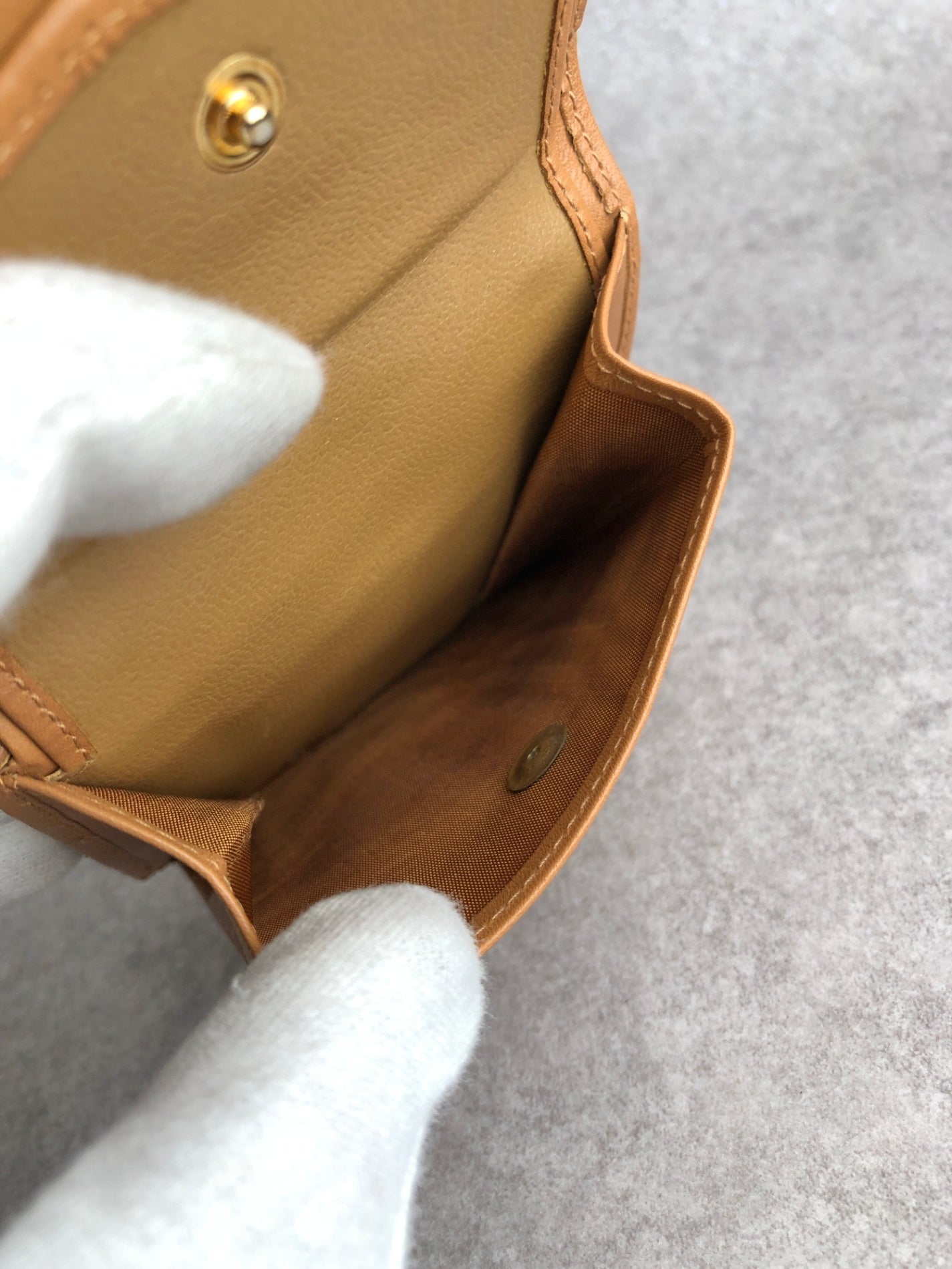 CELINE Macadam Triomphe Folded Wallet Brown Vintage bcju54