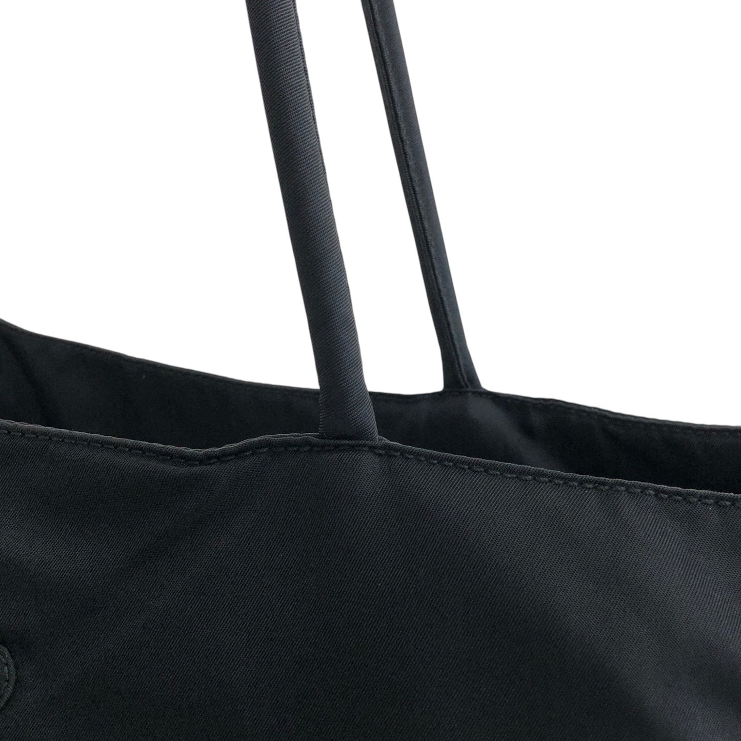 PRADA Tessuto Triangle Logo Totebag Black Vintage rp4ywn