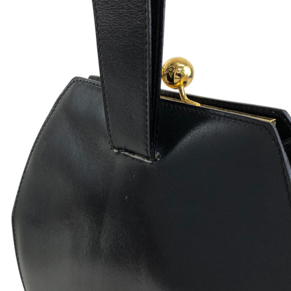 CELINE Metal Clasp Handbag Black Vintage sip54y