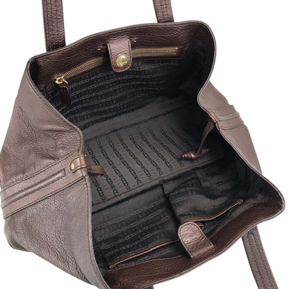 CELINE Blason Embossed Hobobag Shoulder bag Brown Vintage g5bz4k