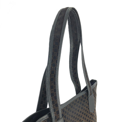 GUCCI Logo Pattern Suede Leather Totebag Black Vintage fpsx8s
